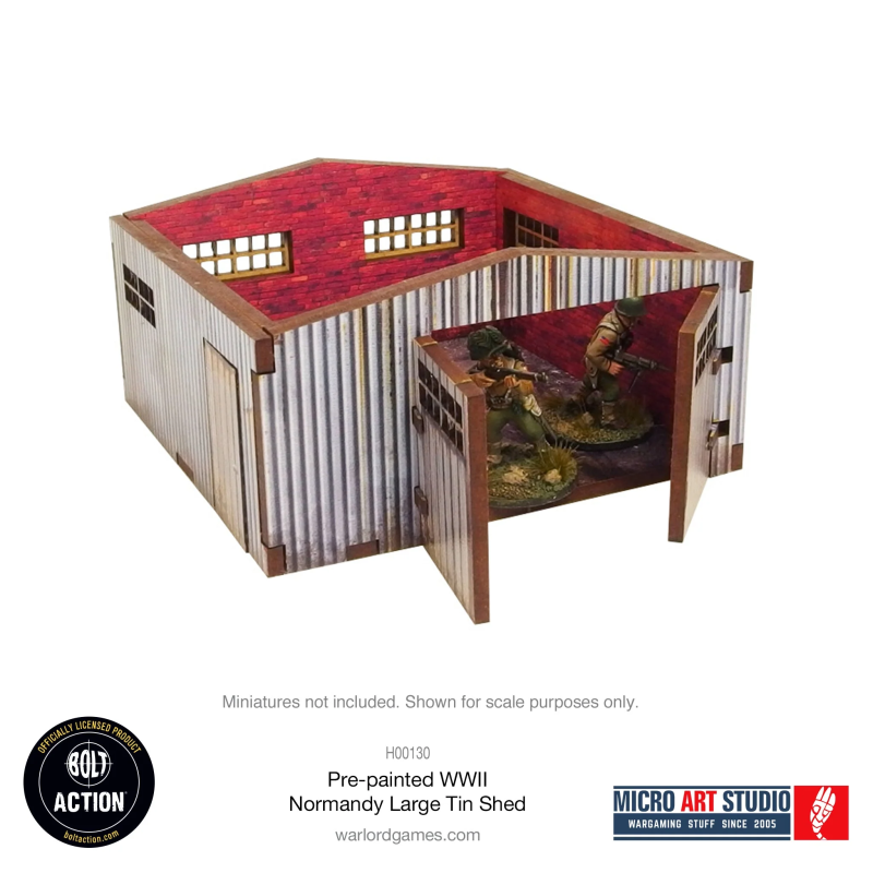 Pre-Painted WW2 Normandy Large Tin Shed