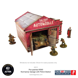 Pre-Painted WW2 Normandy Garage with Petrol Station
