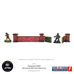 Pre-Painted WW2 Normandy Walls with Gate (low)