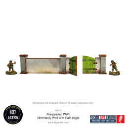 Pre-Painted WW2 Normandy Walls with Gate (high)