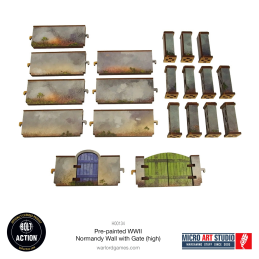 Pre-Painted WW2 Normandy Walls with Gate (high)