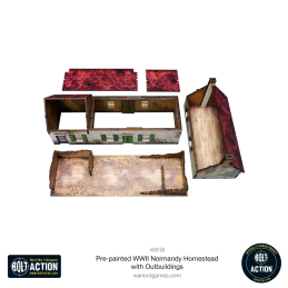 Pre-painted WW2 Normandy Homestead with Outbuildings