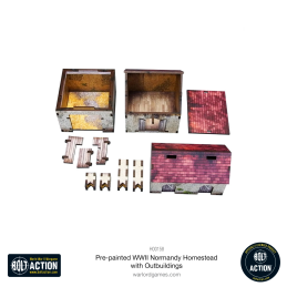 Pre-painted WW2 Normandy Homestead with Outbuildings