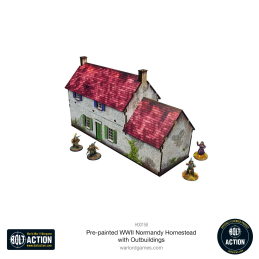 Pre-painted WW2 Normandy Homestead with Outbuildings