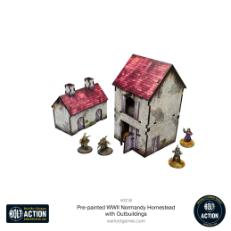 Pre-painted WW2 Normandy Homestead with Outbuildings