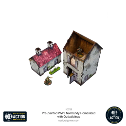 Pre-painted WW2 Normandy Homestead with Outbuildings