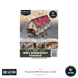 Pre-painted WW2 Normandy Cowshed