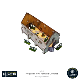 Pre-painted WW2 Normandy Cowshed