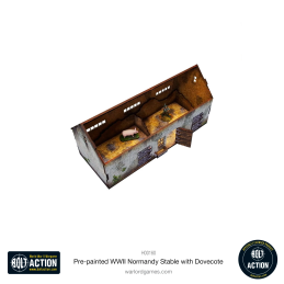 Pre-painted WW2 Normandy Stable with Dovecote