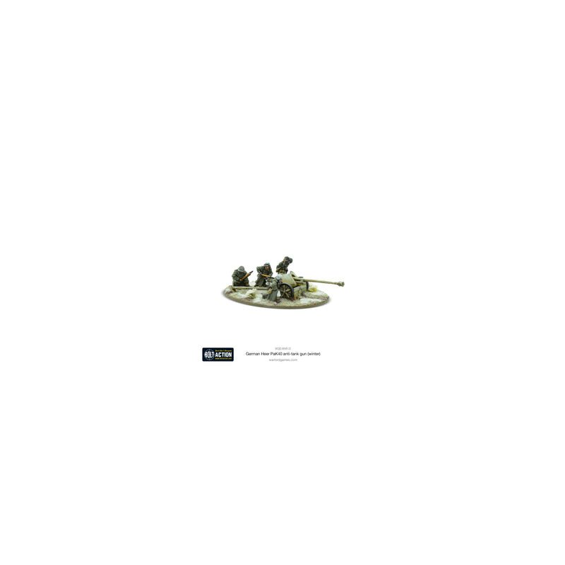 German Heer (Winter) 75mm Pak 40 Anti Tank Gun