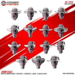 Cabezas Chindit con sombrero Slouch