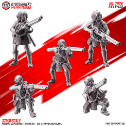 Ashigaru Kozane-dō con teppo. Nipón