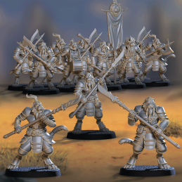 Veteranos Tigre con alabardas. Imperio Celestial
