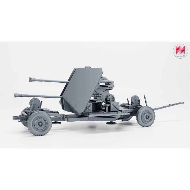 Cañón antiaéreo doble de 37 mm Flak 43 Zwilling con artillero