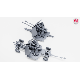 Cañón antiaéreo doble de 37 mm Flak 43 Zwilling con artillero