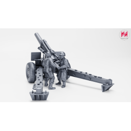 Obús M1 de 155 mm con dotación