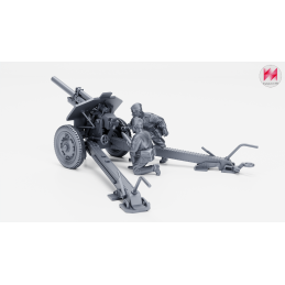 Obús M-30 de 122 mm con dotación