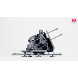 Cañón antiaéreo doble de 37 mm Flak 43 Zwilling con artillero