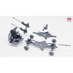 Cañón antiaéreo doble de 37 mm Flak 43 Zwilling con artillero