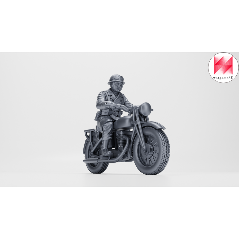 Motocicleta BSA M20 con conductor