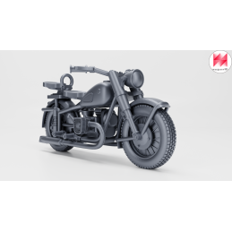 Motocicleta IMZ-Ural M-72 con sidecar y 2 tripulantes