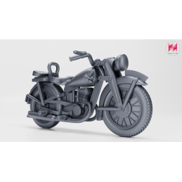 Motocicleta DKW NZ350 con 2 tripulantes