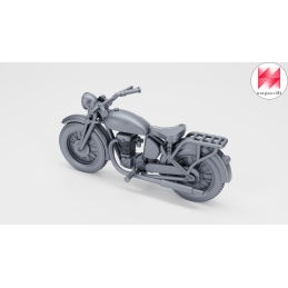 Motocicleta BSA M20 con conductor