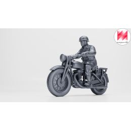 Motocicleta BSA M20 con conductor