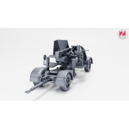 Cañón antiaéreo de 5 cm Flak 41 con artillero