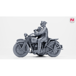 Motocicleta Sokol 1000 (CWS M111) con sidecar y 2 tripulantes
