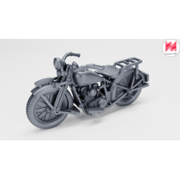 Motocicleta Sokol 1000 (CWS M111) con sidecar y 2 tripulantes