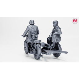 Motocicleta Nimbus Type C con sidecar, Madsen de 20 mm y 2 tripulantes