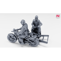 Motocicleta Nimbus Type C con sidecar, Madsen de 20 mm y 2 tripulantes