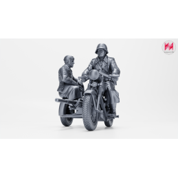 Motocicleta Nimbus Type C con sidecar, Madsen de 20 mm y 2 tripulantes