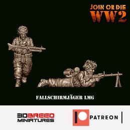 JoD Ametrallador Fallschirmjäger con ametralladora ligera