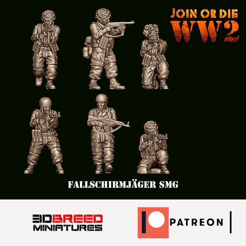 JoD Soldados con subfusiles Fallschirmjäger