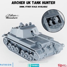 British Archer Tank Destroyer with Crew