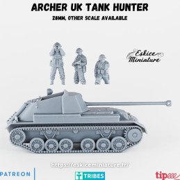 British Archer Tank Destroyer with Crew