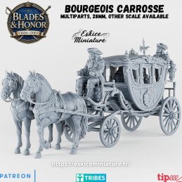 Bourgeois Carriage with Passengers and Escort