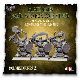 Black Orcs - Hand Weapon And Shield (Blackfang Warclan). Orcs MOM