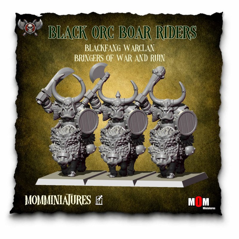 Black Orc Boar Riders (Blackfang Warclan). Orcs MOM
