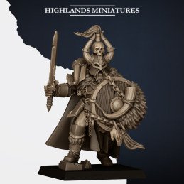 Grupo de mando de huscarles nórdicos. Tribus nórdicas