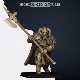 Huscarles nórdicos con armas a dos manos. Tribus nórdicas
