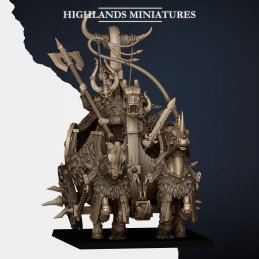 Carro de huscarles nórdicos. Tribus nórdicas
