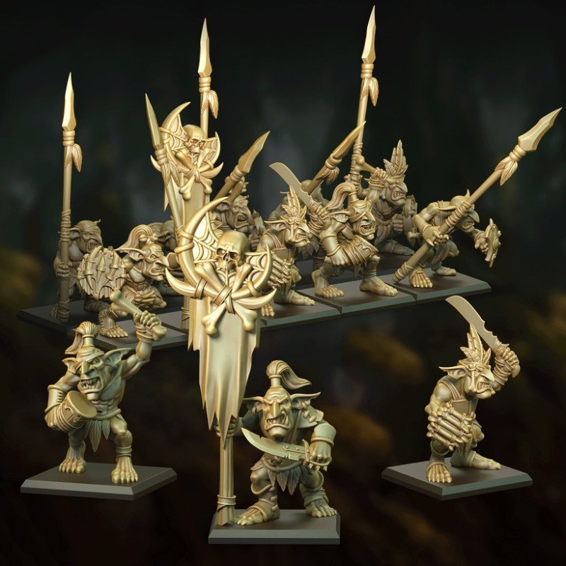 Forest Goblin Warriors by Punga Miniatures | 32mm and 28mm Fantasy Miniature