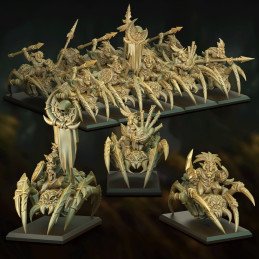 Jinetes Goblin de Araña de Punga Miniatures | Miniatura de fantasía 32 mm y 28 mm