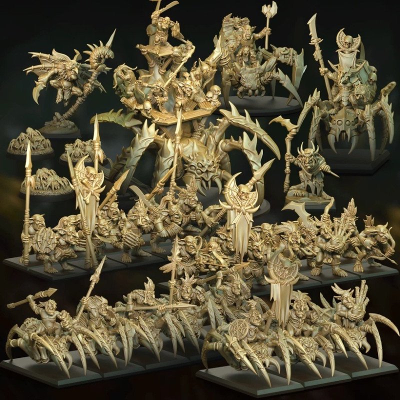 Enjambres de Arañas Venenosas de Punga Miniatures | Miniatura de fantasía 32 mm y 28 mm