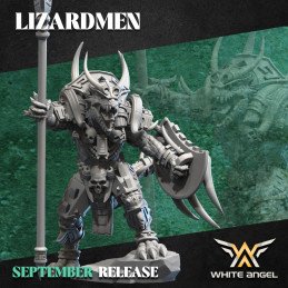 Comandante lagarto Rex de White Angel | Miniatura de fantasía 28/32 mm