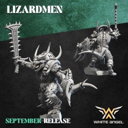 Comandante lagarto Rex de White Angel | Miniatura de fantasía 28/32 mm