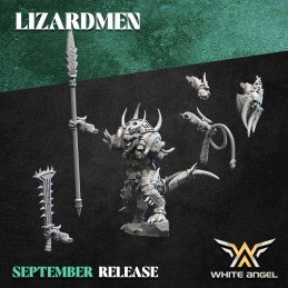 Comandante lagarto Rex de White Angel | Miniatura de fantasía 28/32 mm